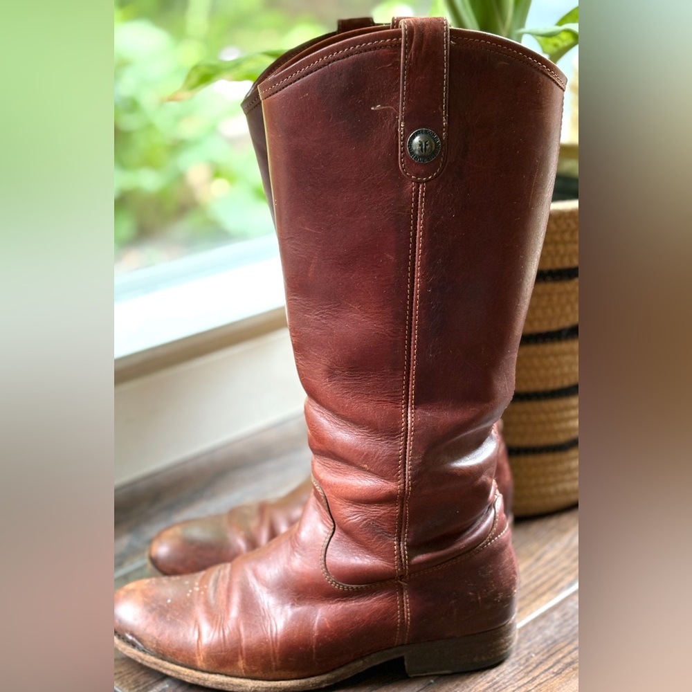 FRYE AND CO. Brown Leather Over-the-Knee Boots